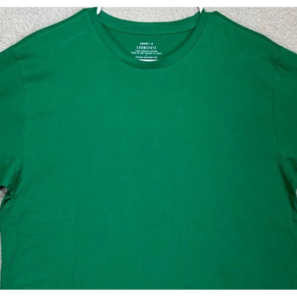 Whole Foods Market Shirt Unisex Medium Green Organic Cotton T-Shirt Loomstate